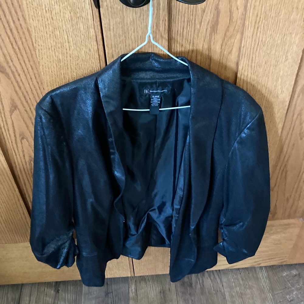 INC Glitter Moto Bloeto Jacket Size XL